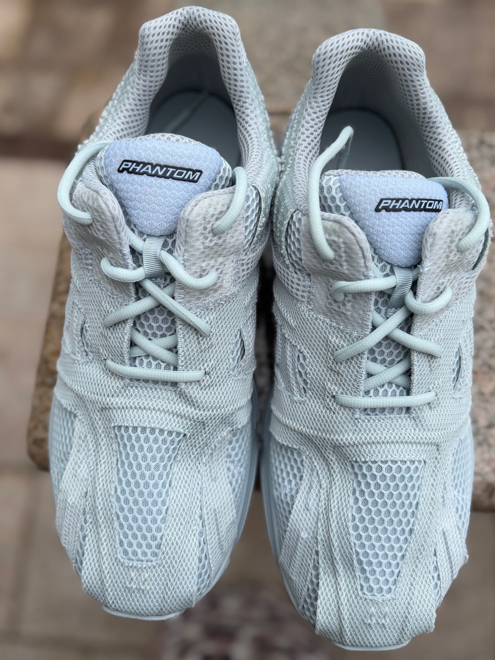 BALENCIAGA Light Blue Mesh Runner Phantom high trainers. Size 44